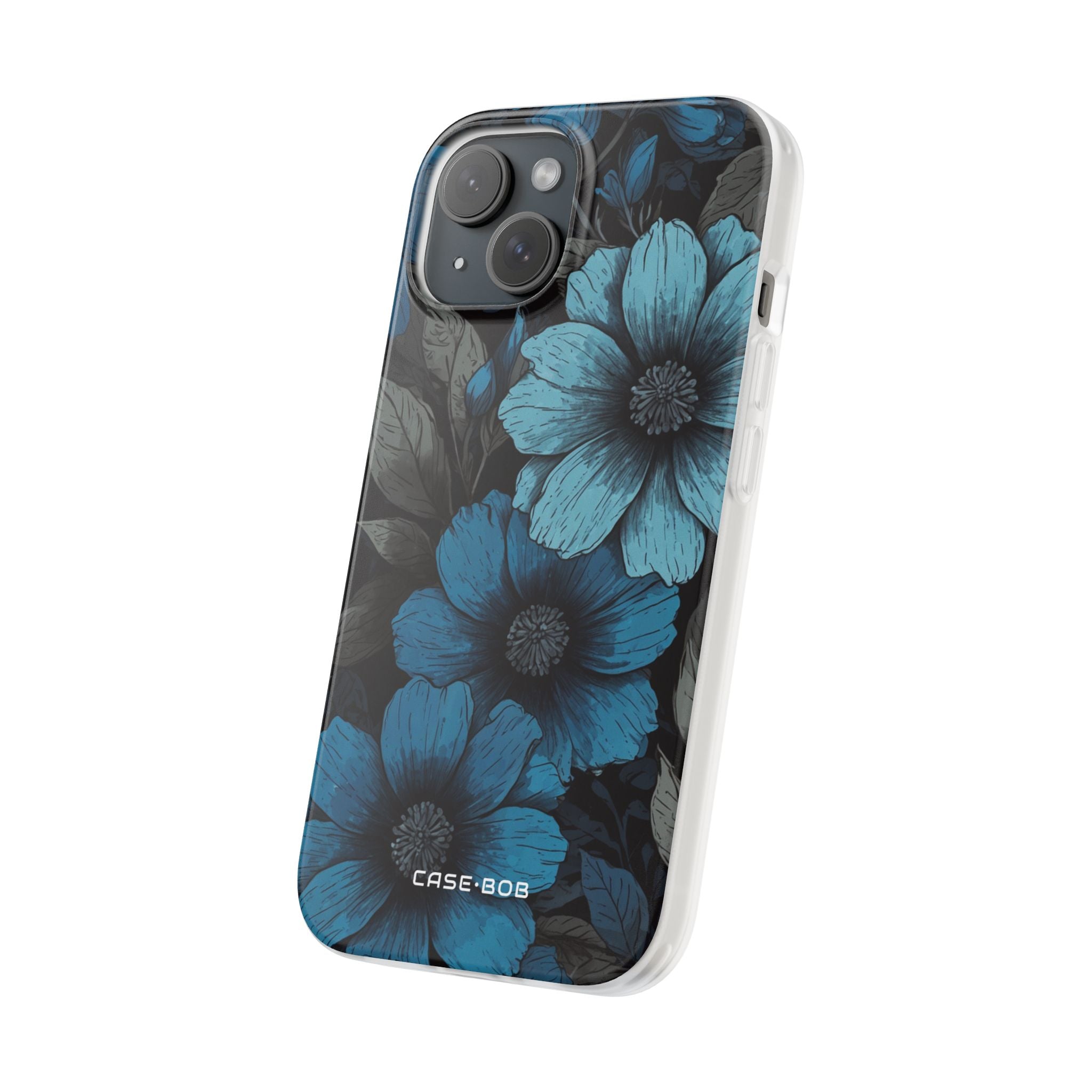 Blue Petal Radiance iPhone 15 Case - Soft