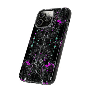 Purple Grid Mirage - Protective Phone Case