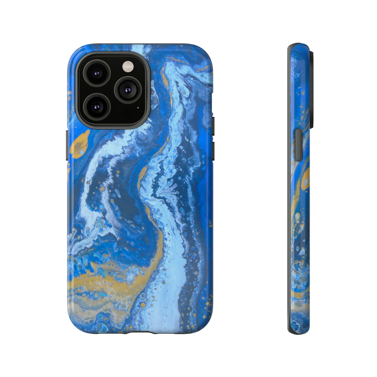 Acrylic Blue Gold - Protective Phone Case