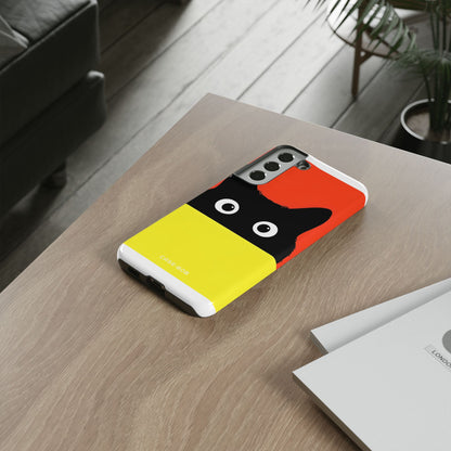 Peekaboo Cat Crimson Samsung S22 Plus Case - Tough