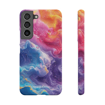 Abstract Blue Pink Waves - Slim Samsung S22 Phone Case