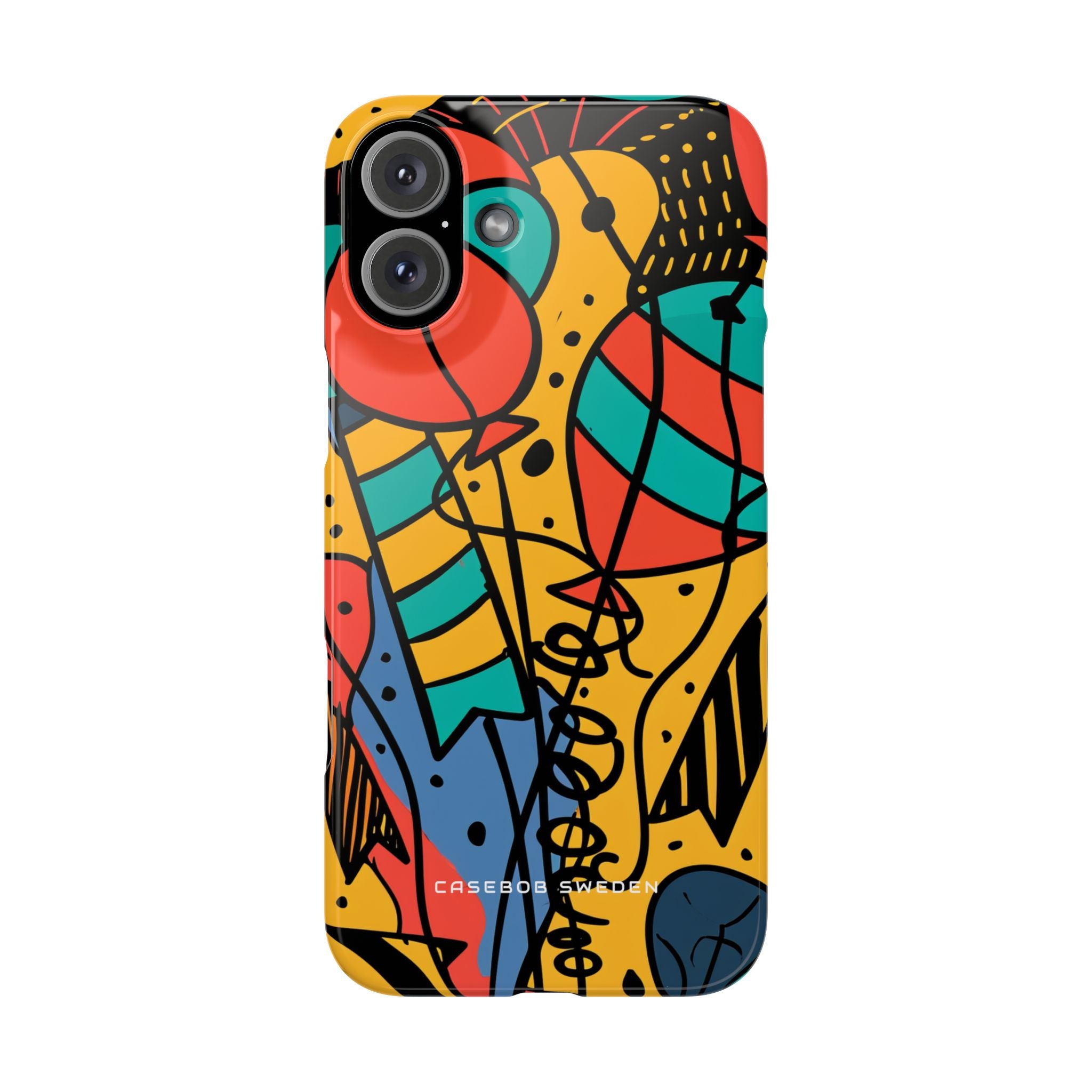 Playful Lines in Motion iPhone 16 - Slim Phone Case