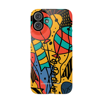 Playful Lines in Motion iPhone 16 - Slim Phone Case