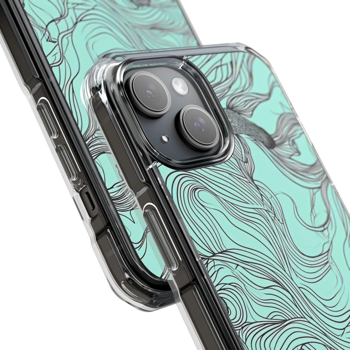 Aqua Serenity – Handyhülle für iPhone (Clear Impact – Magnetisch)