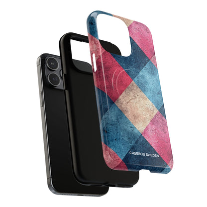 Bold Geometric Squares - Tough + MagSafe® iPhone 15 Phone Case