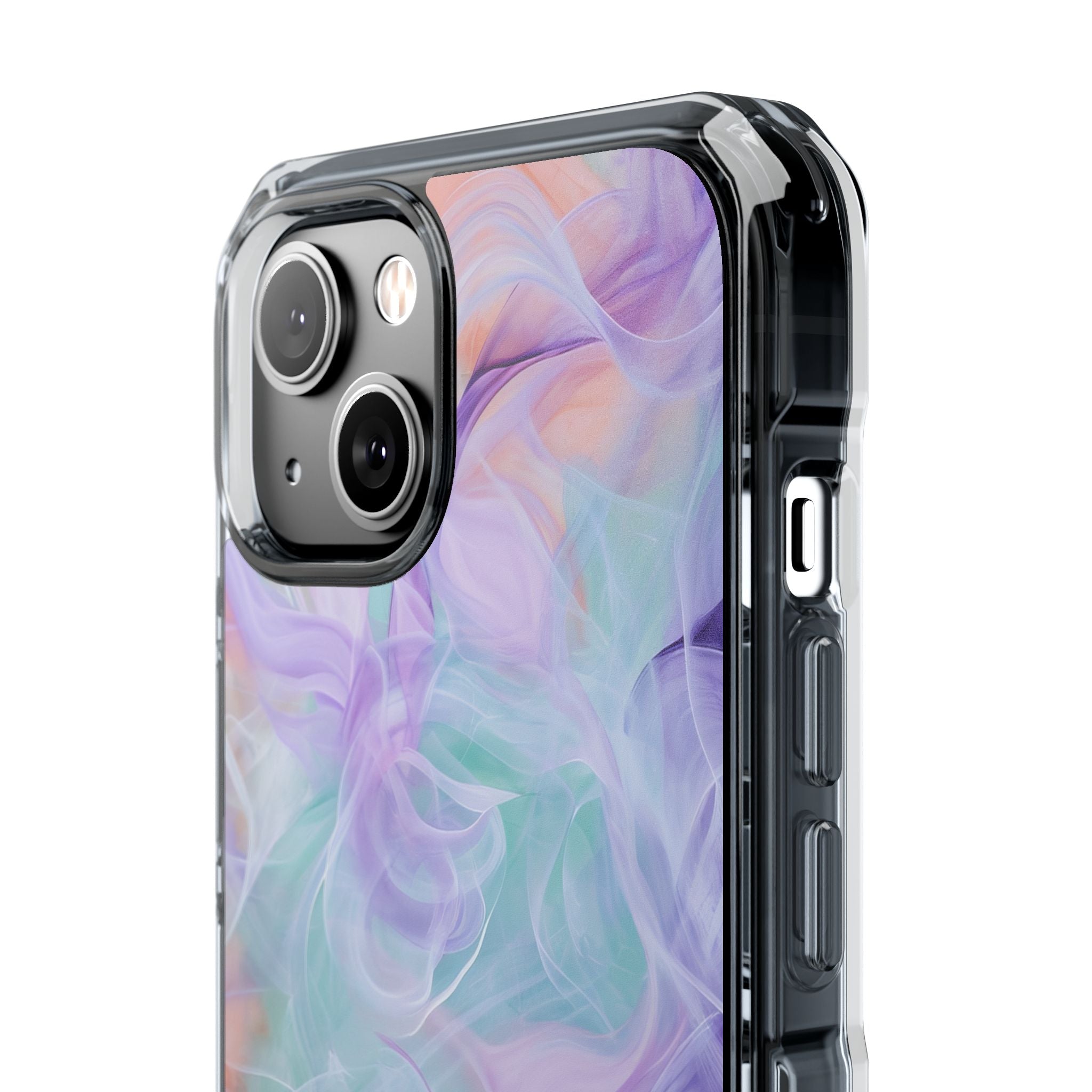 Purple Peach Whirl - Clear Impact iPhone 14 Phone Case