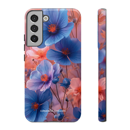 Blue Peach Blossoms - Tough Samsung S22 Phone Case