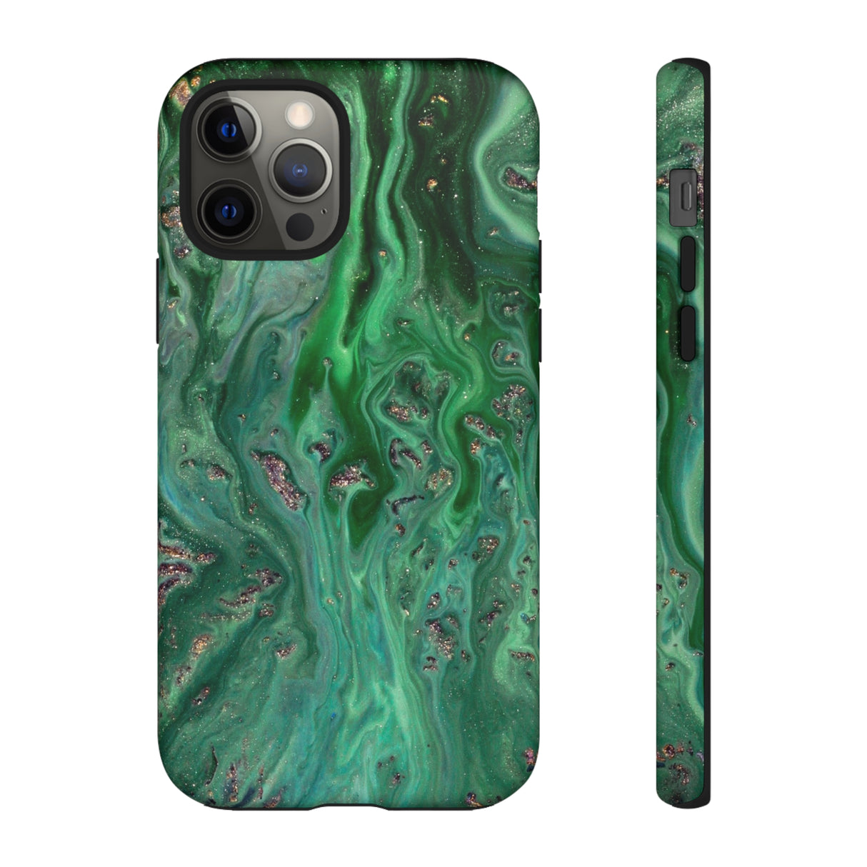 Light Green Ink Art iPhone Case (Protective) iPhone 12 Pro Matte Phone Case