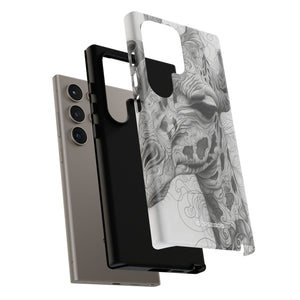 Monochrome Giraffe: Intricate Elegance - For Samsung S24