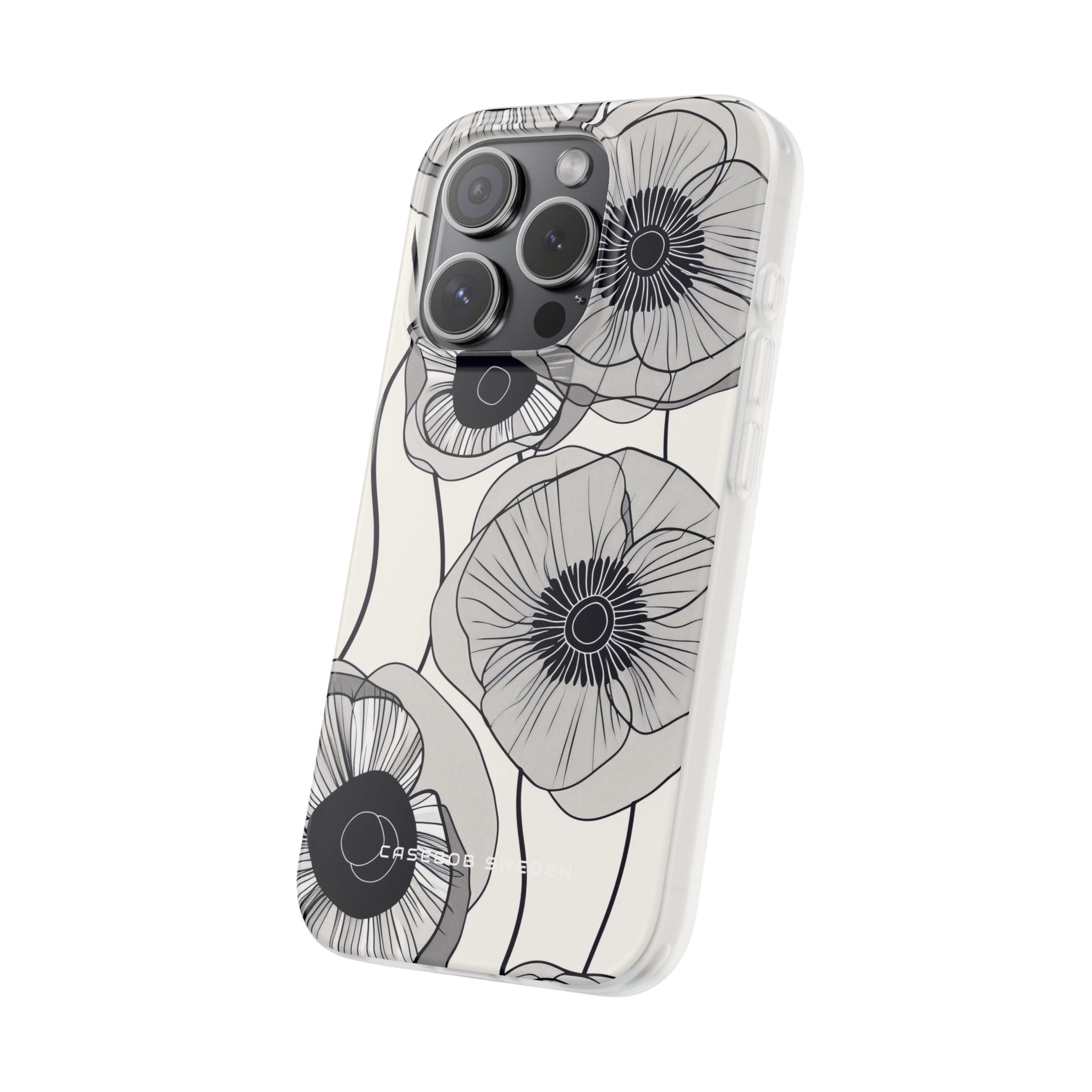 Modern Minimalist Flowers iPhone 15 - Flexi Phone Case