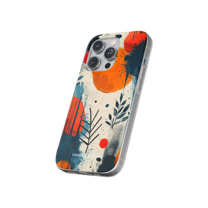 Orange Blue Splash - Flexi iPhone 14 Phone Case