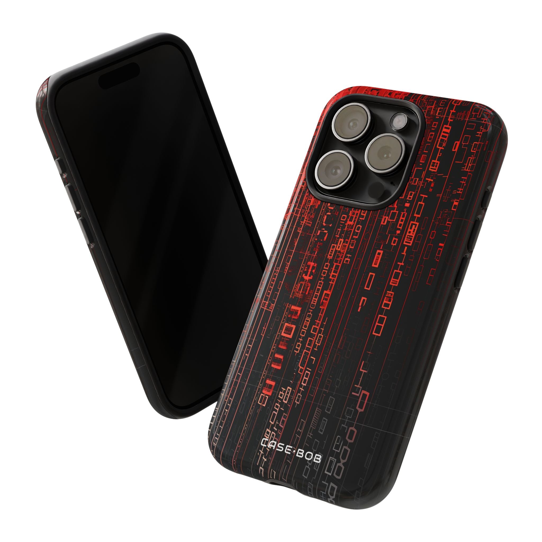 Crimson Glyphs iPhone 15 Pro Case - Tough