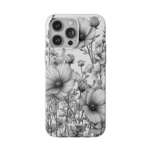 Monochrome Flora | Flexible Handyhülle für iPhone