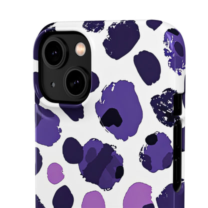 Purple Inkblots iPhone 14 - Slim Phone Case