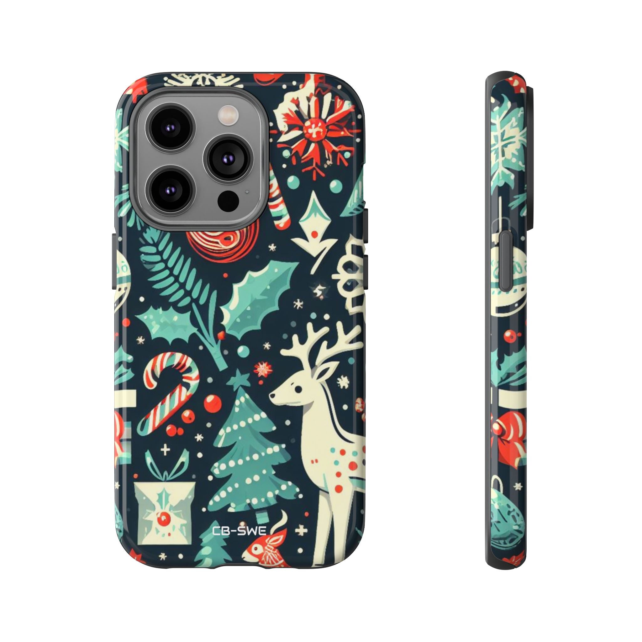 Festive Snowflakes Dance - iPhone Case