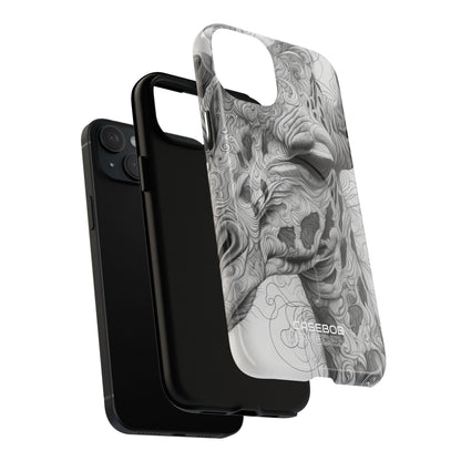 Swirling Giraffe Art iPhone 15 - Tough+