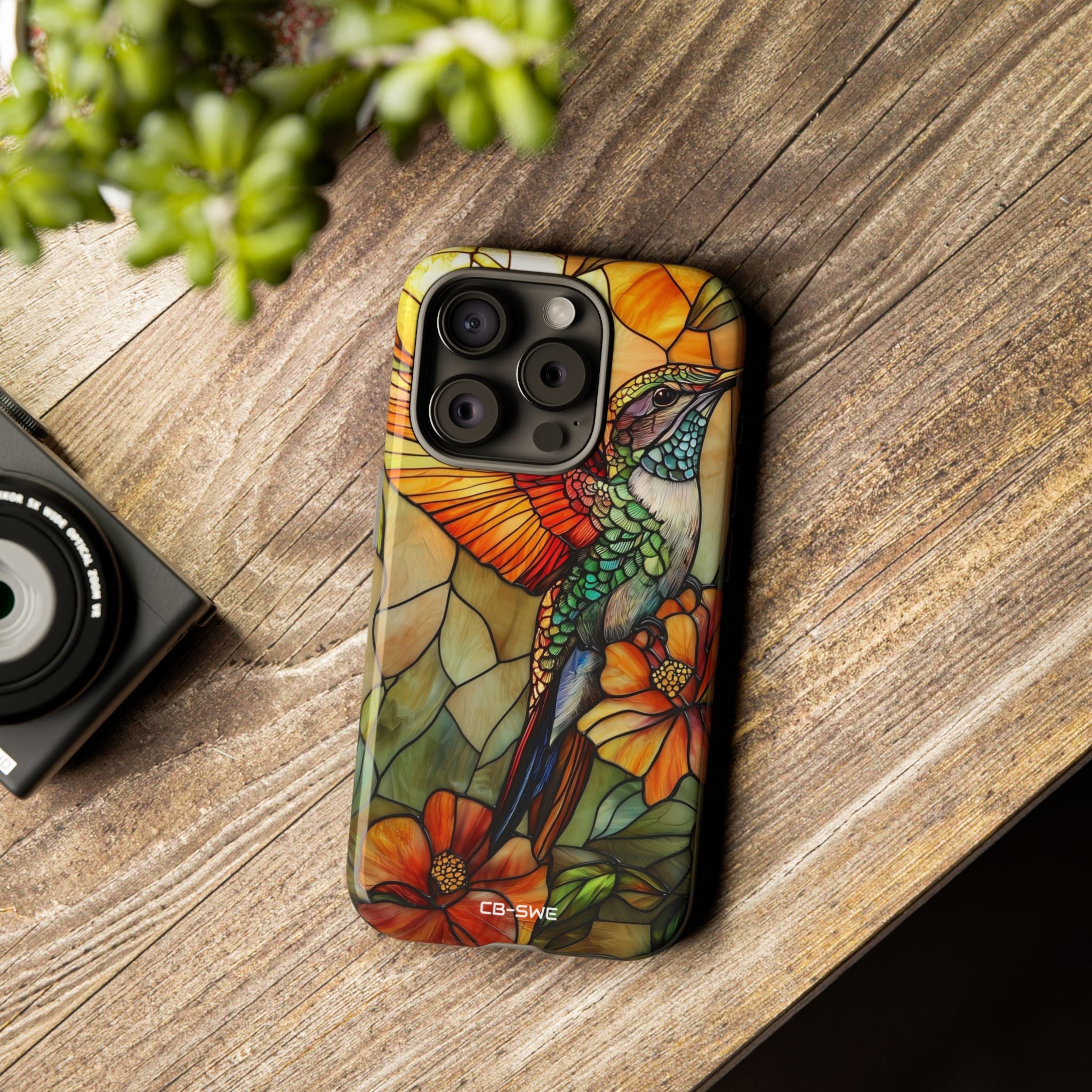 Hummingbird Dances Among Flowers - iPhone Case