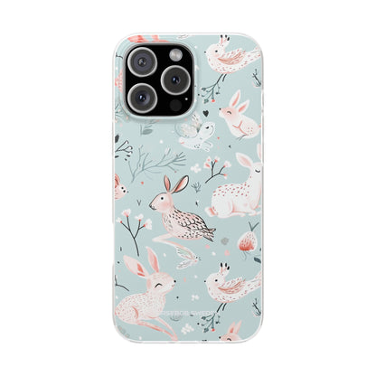 Whimsical Bunny Blossom - Flexi iPhone 16 Phone Case