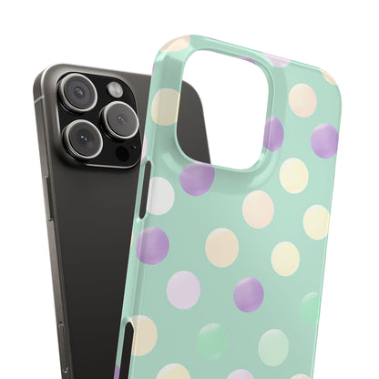 Pastel Polka Dots - Slim iPhone 16 Phone Case