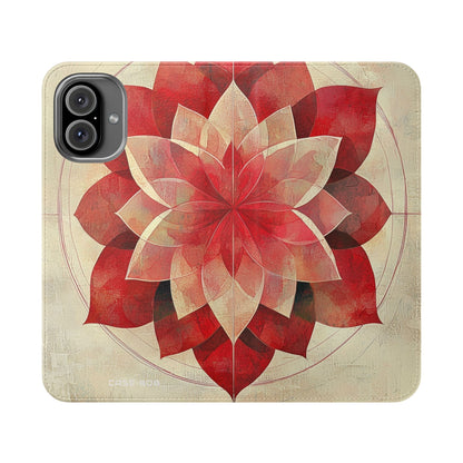 Crimson Bloom - iPhone 16 Plus Case - Portemonnee