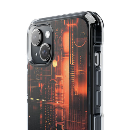 Neon Circuit Dreams iPhone 15 - Impact Clear+