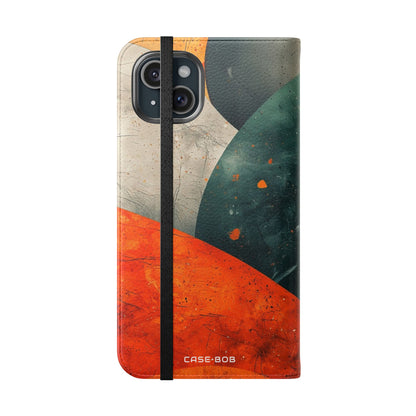 Sweeping Ember Bands - iPhone 15 Plus Case - Wallet