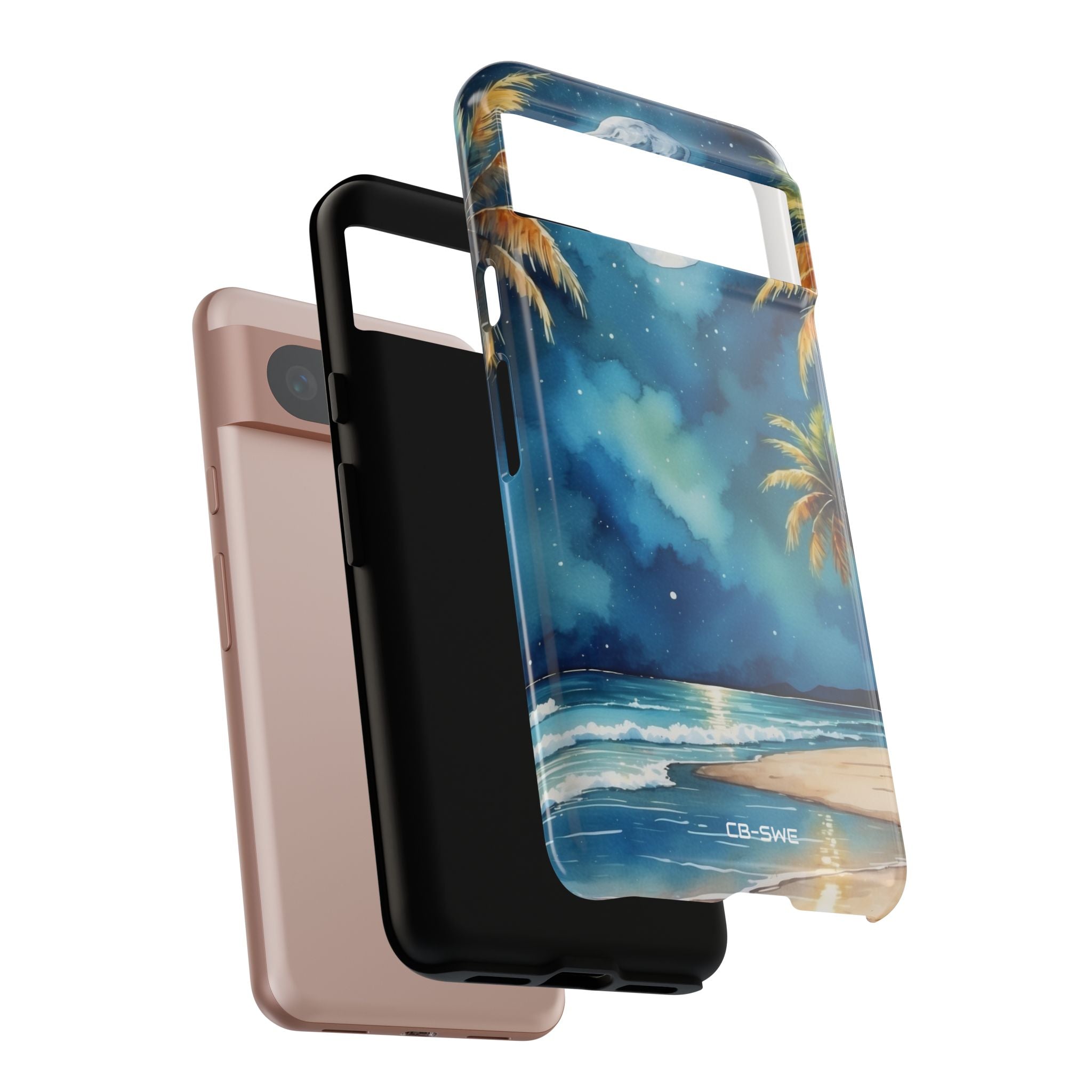 Moonlight Kisses Waves - Google Pixel Case