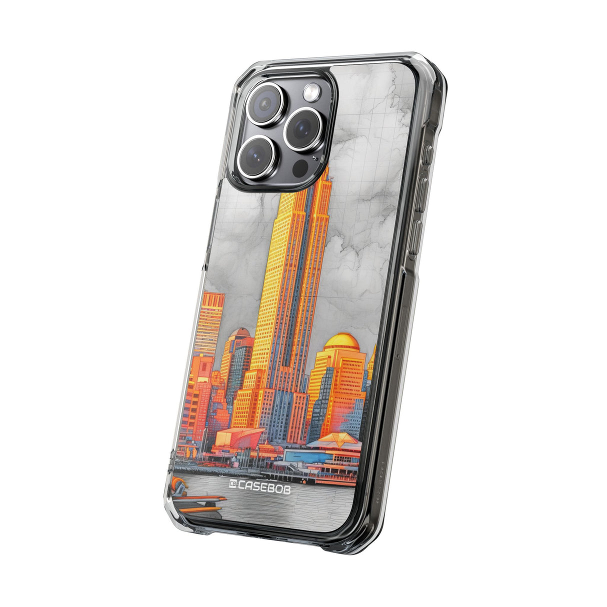 Urban Radiance - Phone Case for iPhone (Clear Impact - Magnetic)