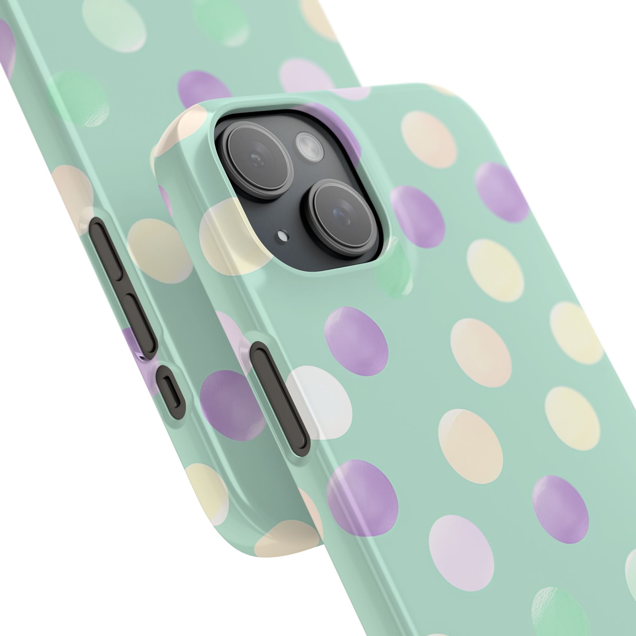 Pastel Polka Dots - Slim iPhone 15 Phone Case