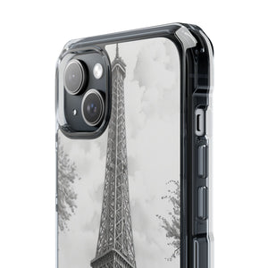 Parisian Monochrome Majesty - Phone Case for iPhone (Clear Impact - Magnetic)