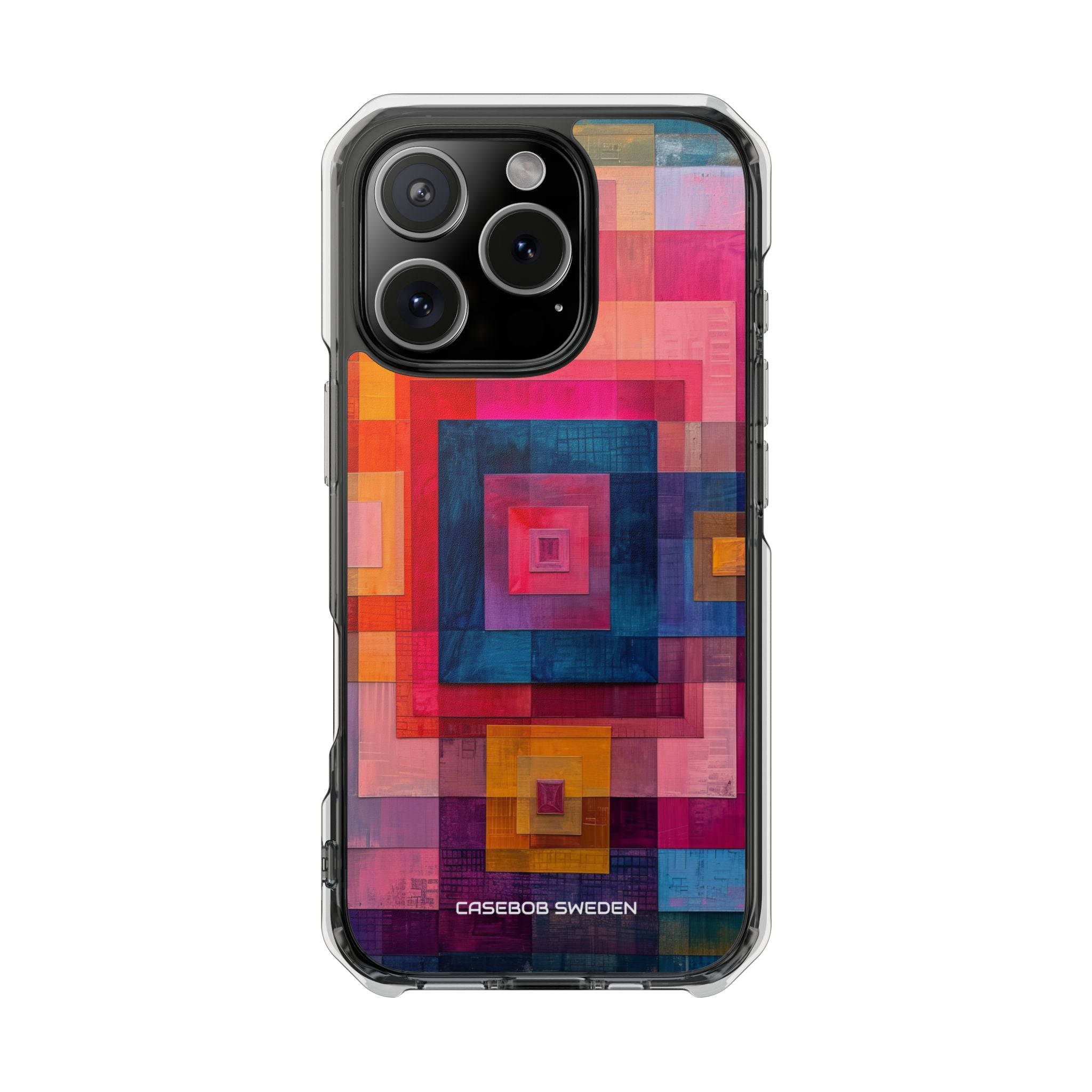 Vibrant Geometry  iPhone 16 - Impact Clear Case MagSafe Compatible