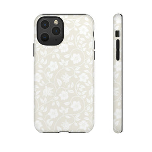 Light Color Floral iPhone case (Protective) - Protective Phone Case