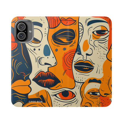 Overlapping Faces - iPhone 16 Plus Case - Wallet