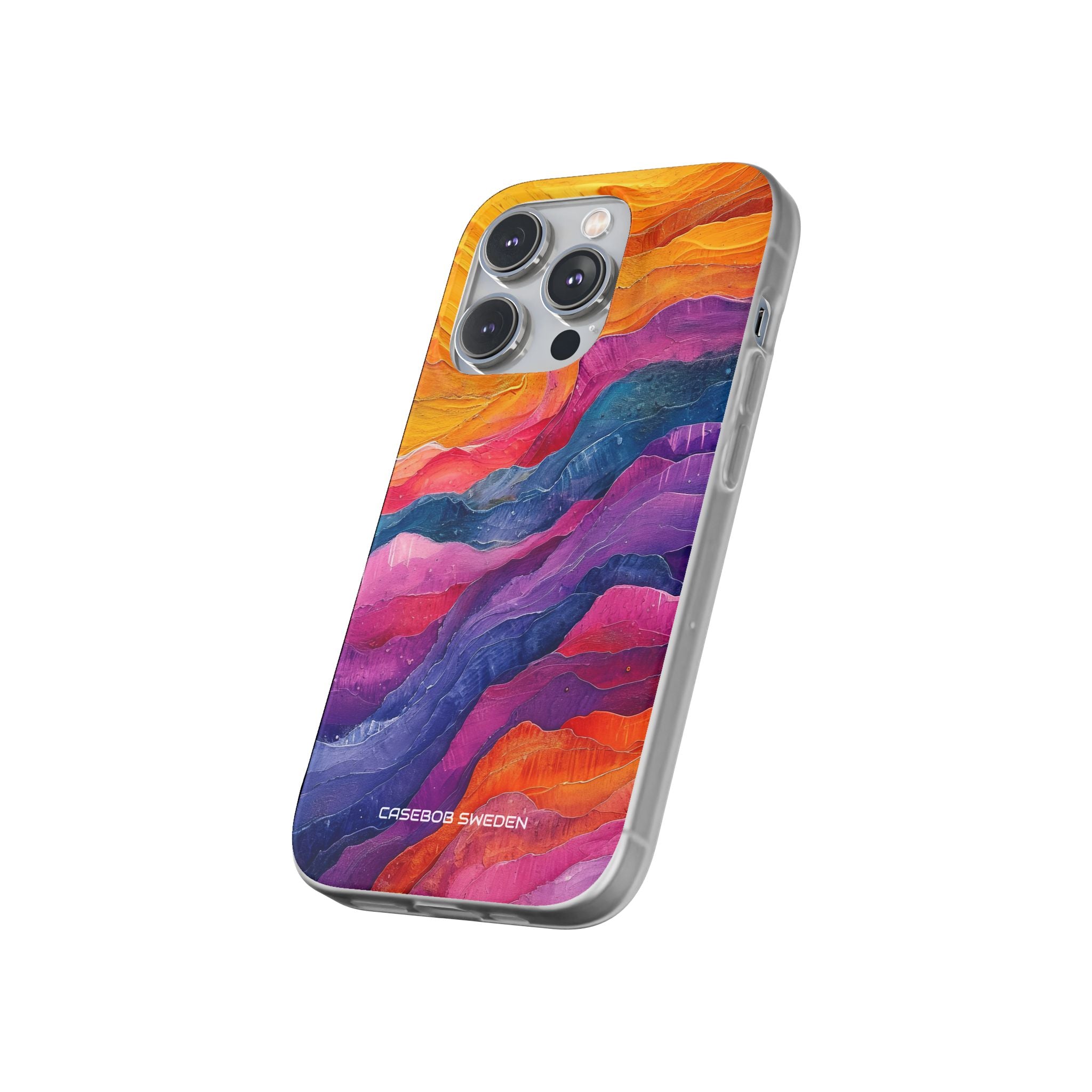 Vibrant Abstract Waves - Flexi iPhone 14 Phone Case