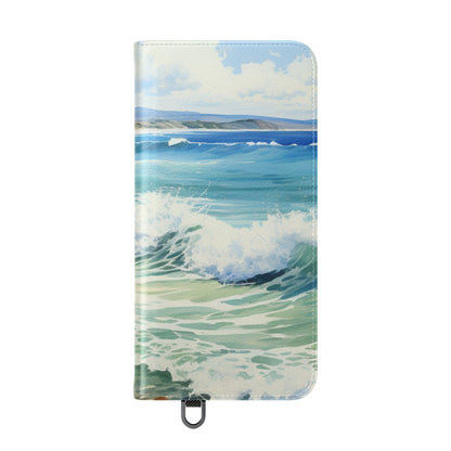 Foaming Blue Waves - Samsung S25+ Case - Lompakko