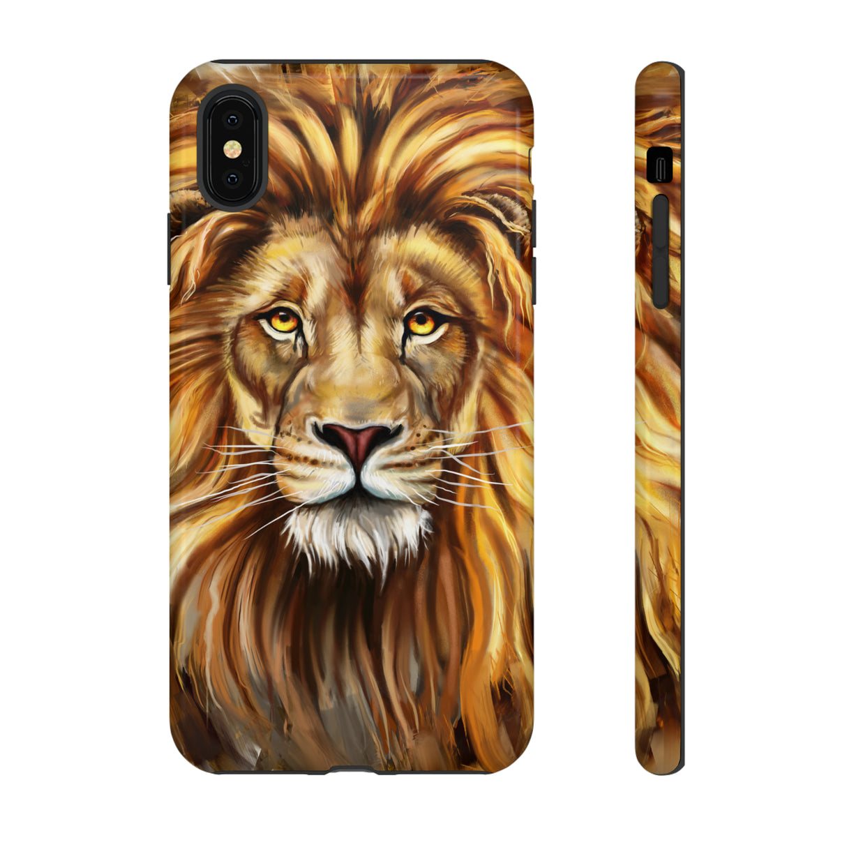 Lion head Digital Painting - Protective Phone Case