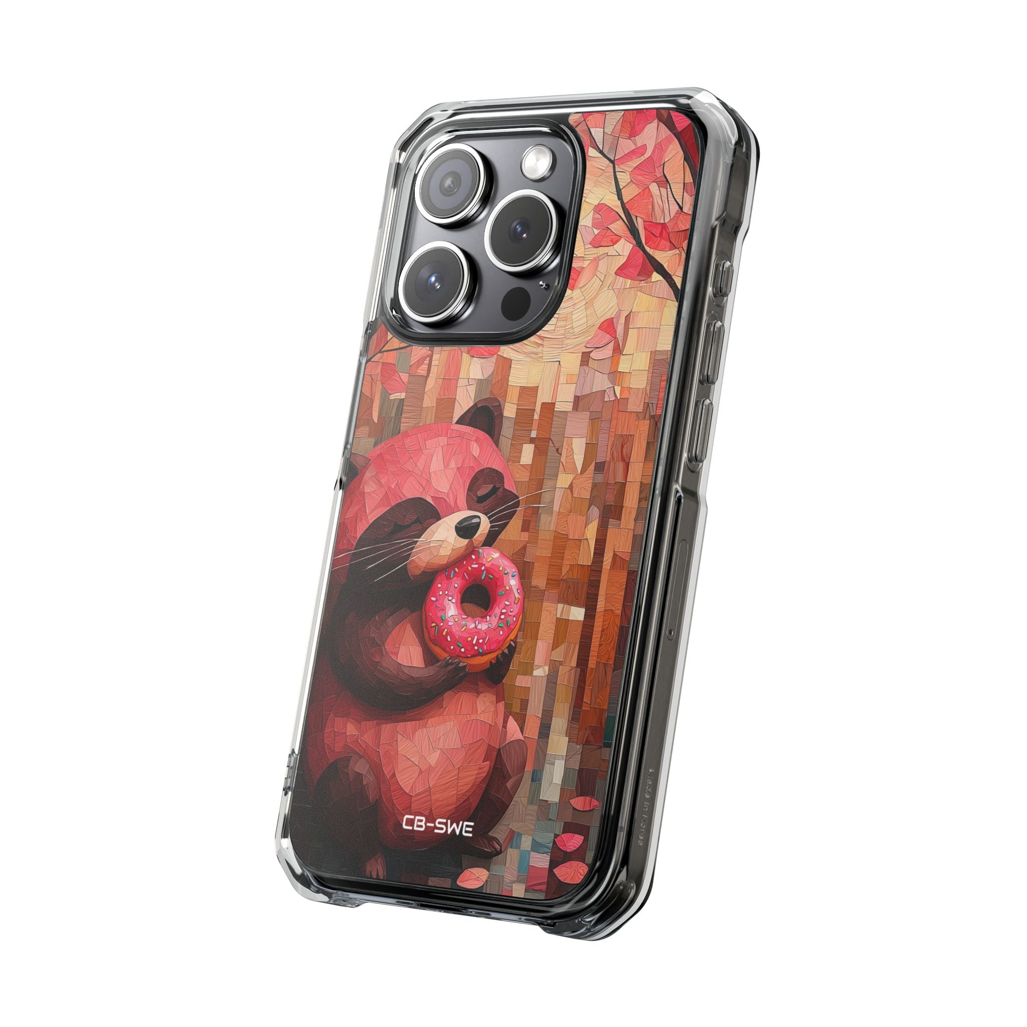 Raccoon Holds Donut iPhone Case - Impact