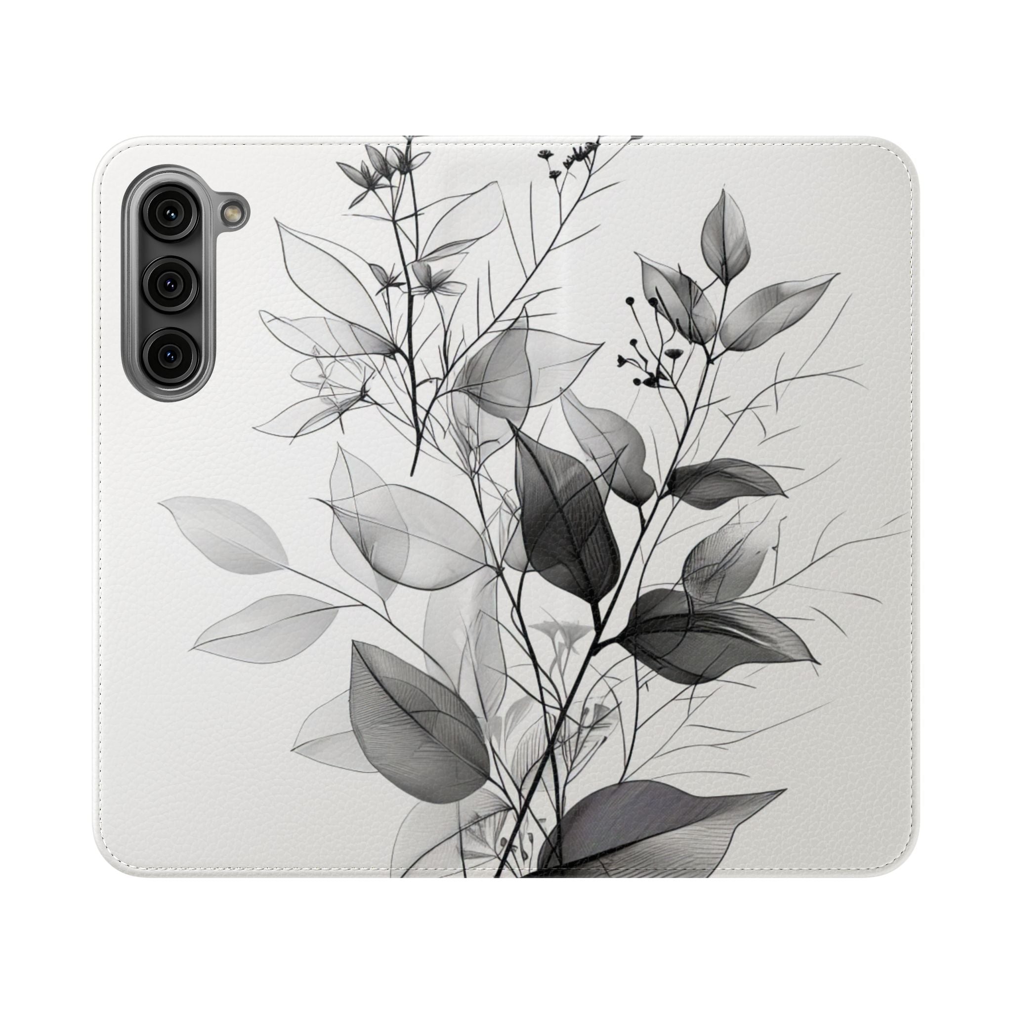 Silver Leaves - Samsung S23+ Case - Lompakko