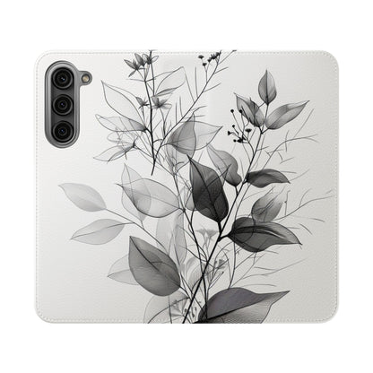 Silver Leaves - Samsung S23+ Case - Lompakko