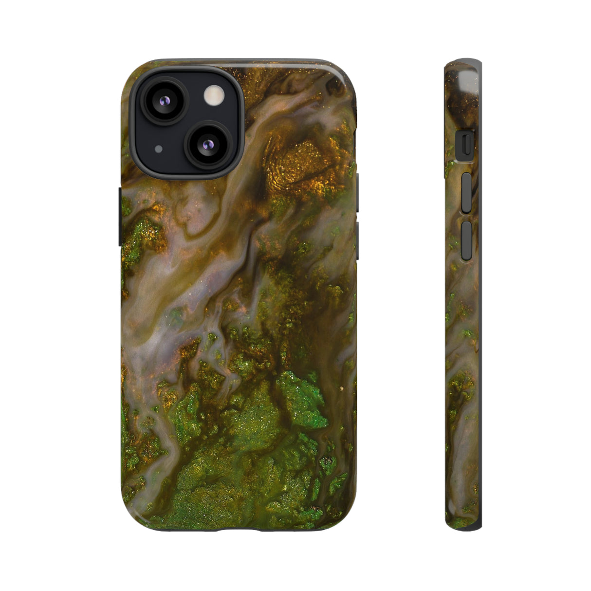 Smaragd Green Ink Art - Protective Phone Case