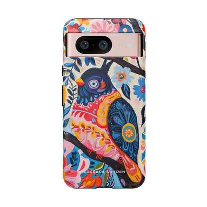 Whimsical Vintage Owl with Floral Charm Google Pixel 8 - Tough Phone Case