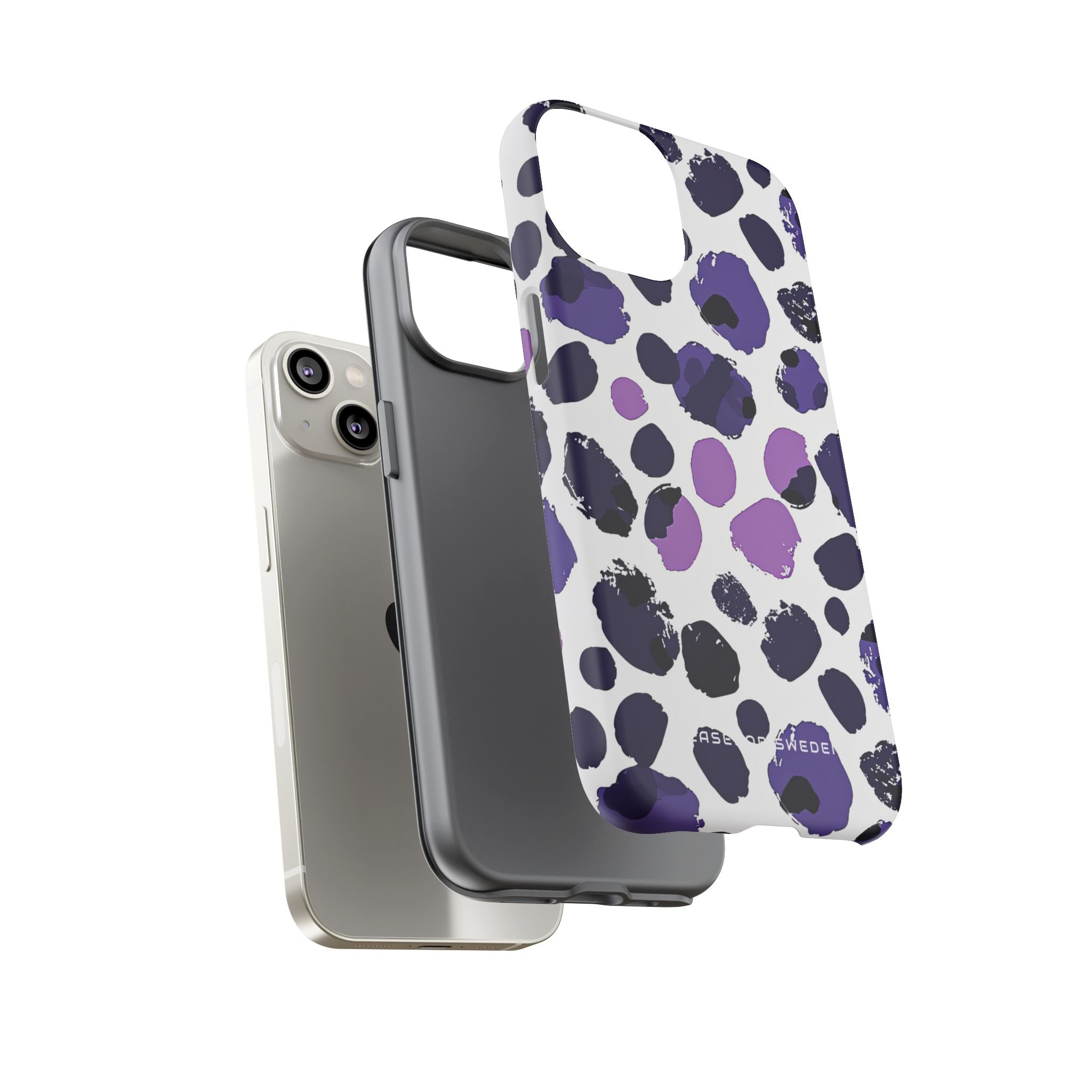 Purple Inkblots iPhone 14 - Tough Phone Case