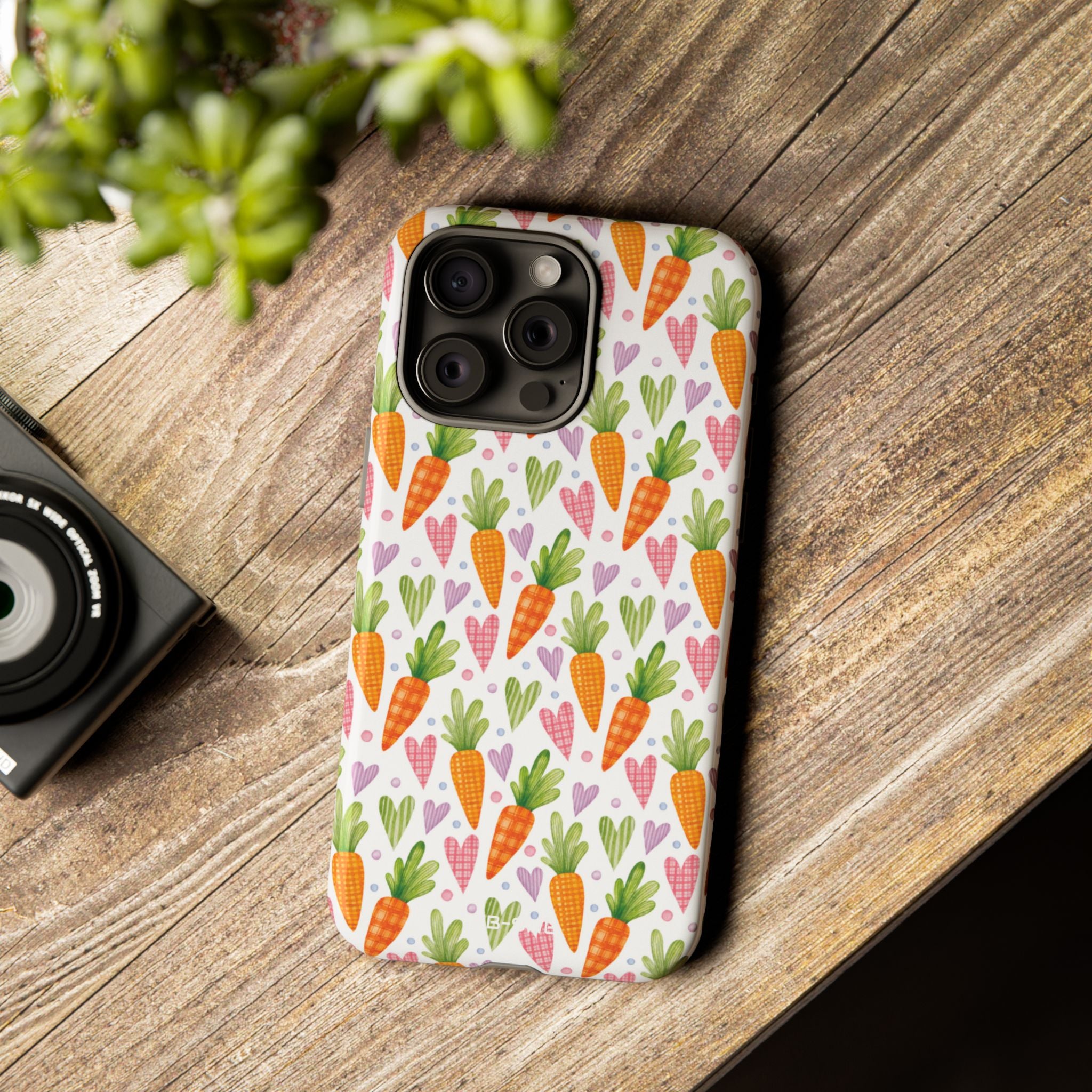 Carrots Embrace Hearts - iPhone Case