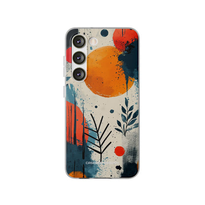 Orange Blue Splash - Flexi Samsung S23 Phone Case