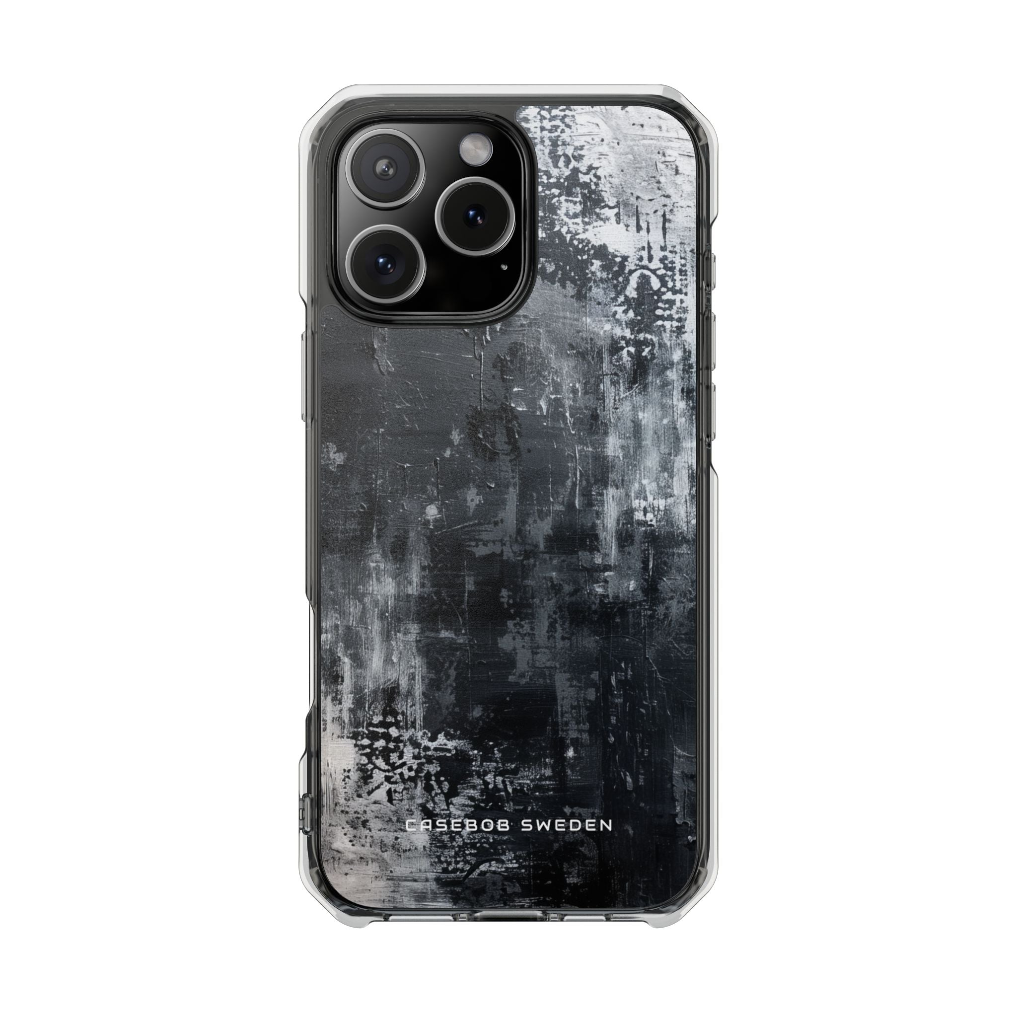 Textured Monochrome Blossom iPhone 16 - Clear Impact Phone Case