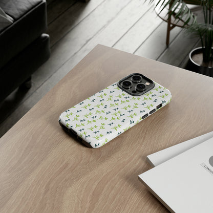 White Flower Pattern - Protective Phone Case