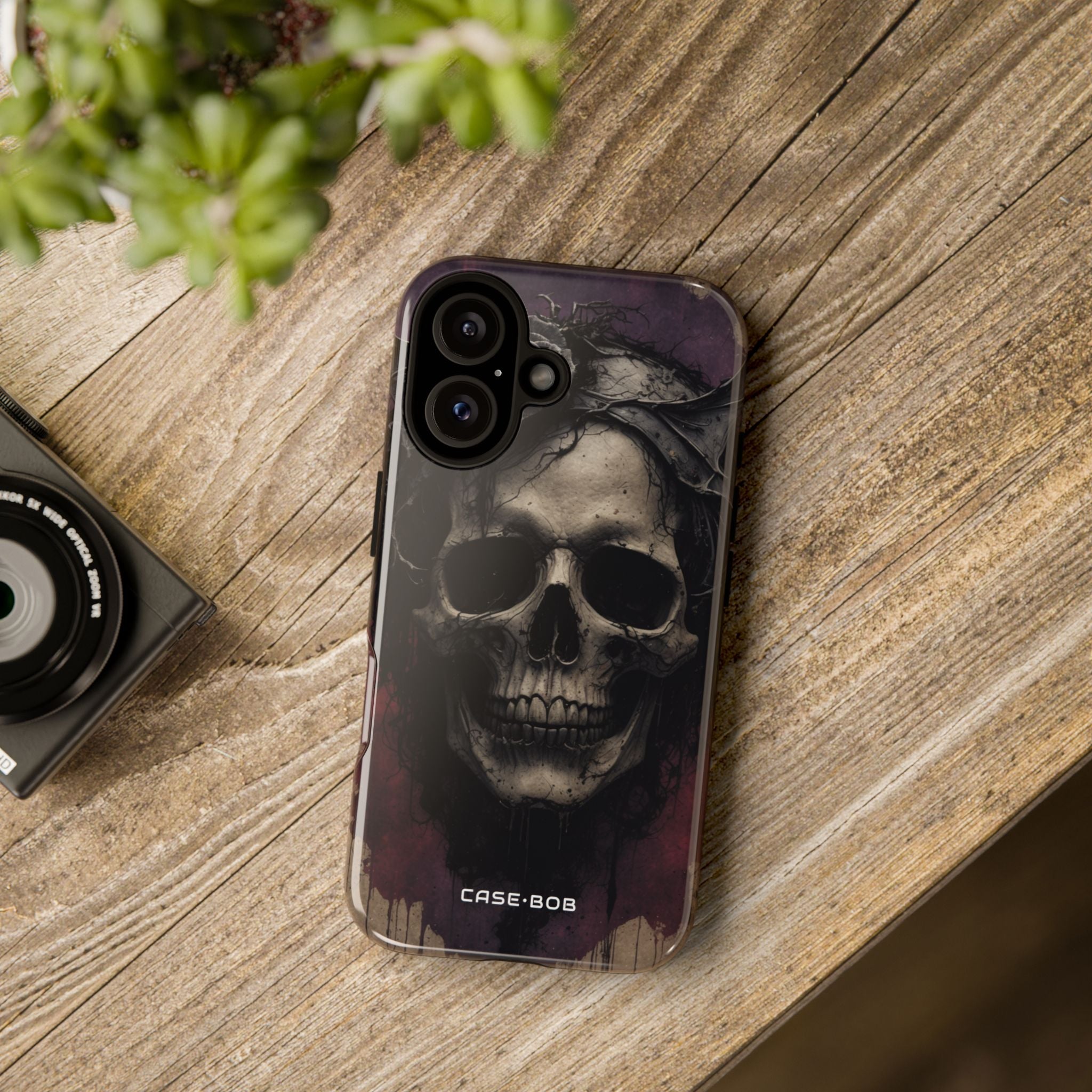 Gothic Skull Crown iPhone 16 Plus Case - Tough