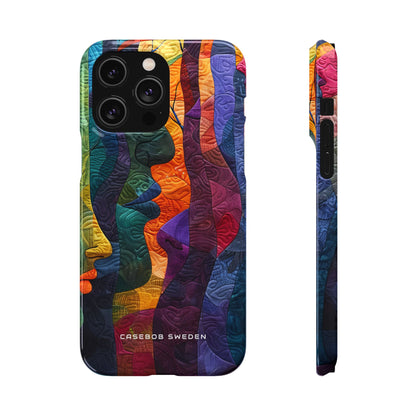 Harmonized Faces and Nature Fusion iPhone 14 - Slim Phone Case