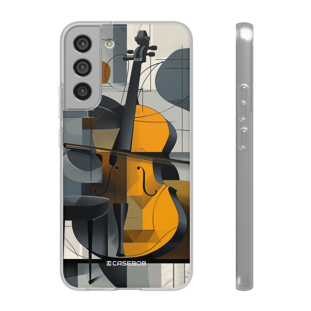 Cello-Abstraktion | Flexible Handyhülle für Samsung Galaxy