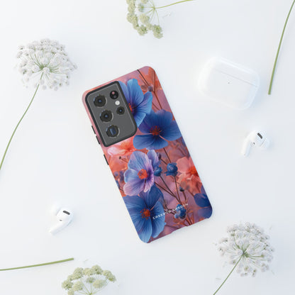 Harmonious Blooming Blues and Pinks  Samsung S21 - Tough Phone Case